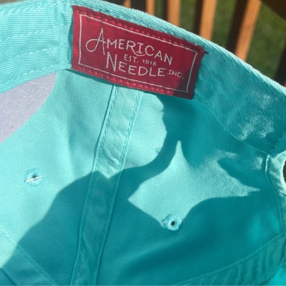 American Needle 60s Baseball Cap Hat Turquoise Blue